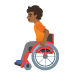 person in manual wheelchair, medium-dark skin tone